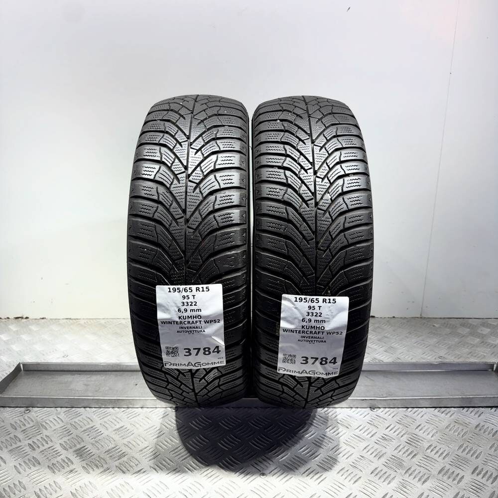 Gomme Usate 195 65 R15 95T Kumho Wintercraft WP52 98% Invernali