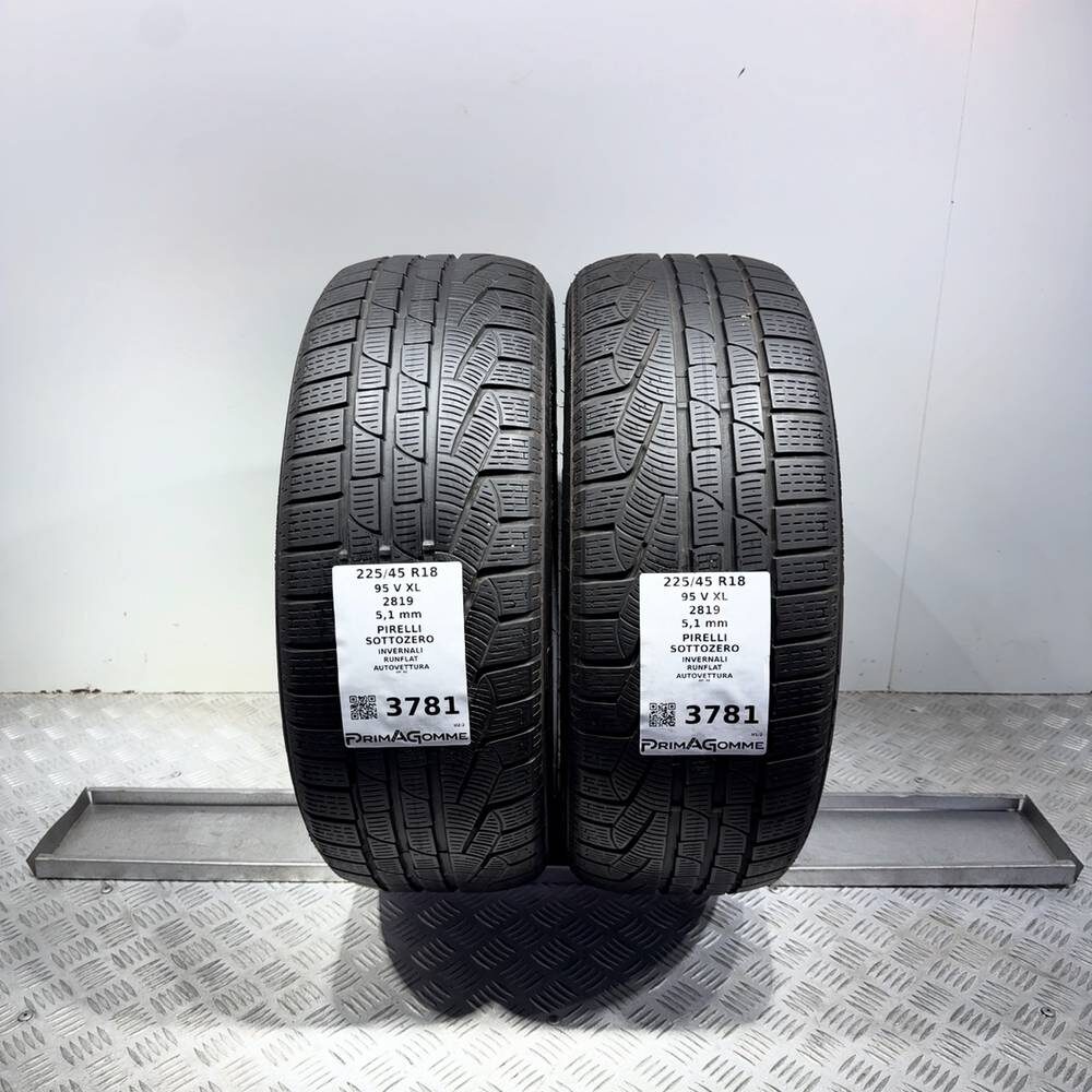 Gomme Usate 225 45 R18 95V XL Pirelli Sottozero RunFlat 73% Invernali