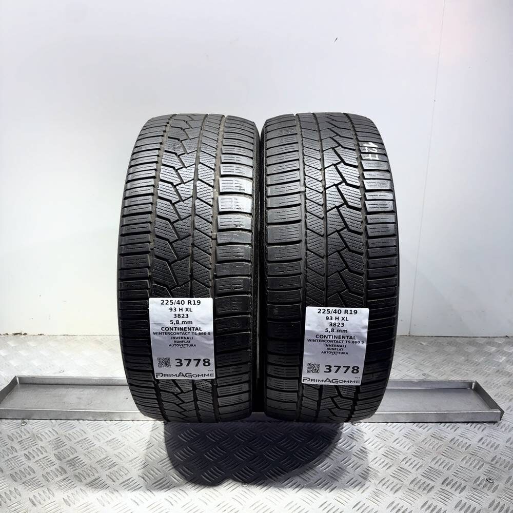 Gomme Usate 225 40 R19 93H XL 83% Continental Wintercontact TS 860 S RunFlat Inv