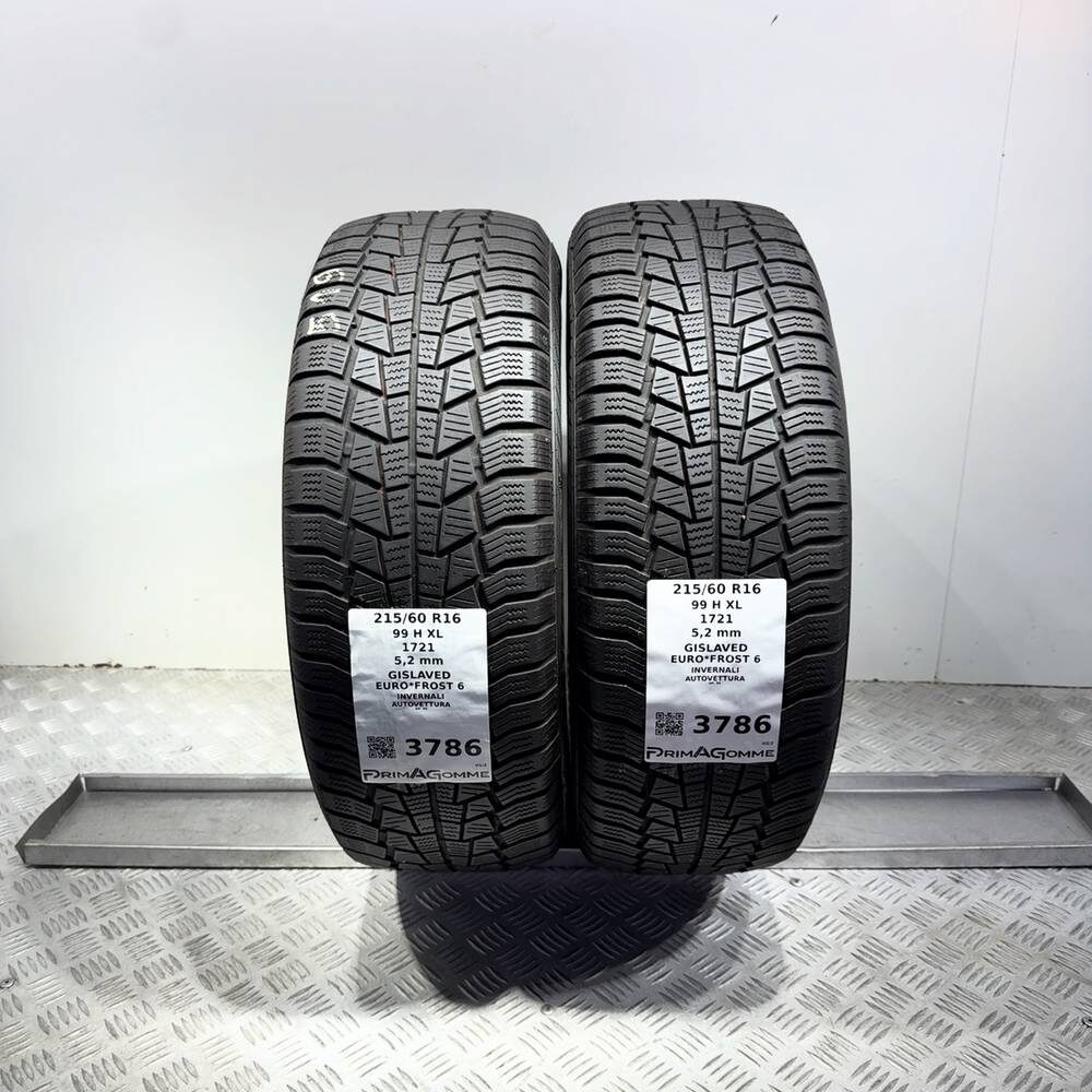 Gomme Usate 215 60 R16 99H XL Gislaved Euro*Frost 6 74% Invernali