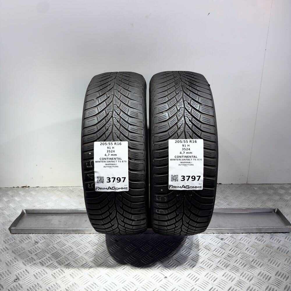 Gomme Usate 205 55 R16 91H Continental Wintercontact TS 870 Invernali