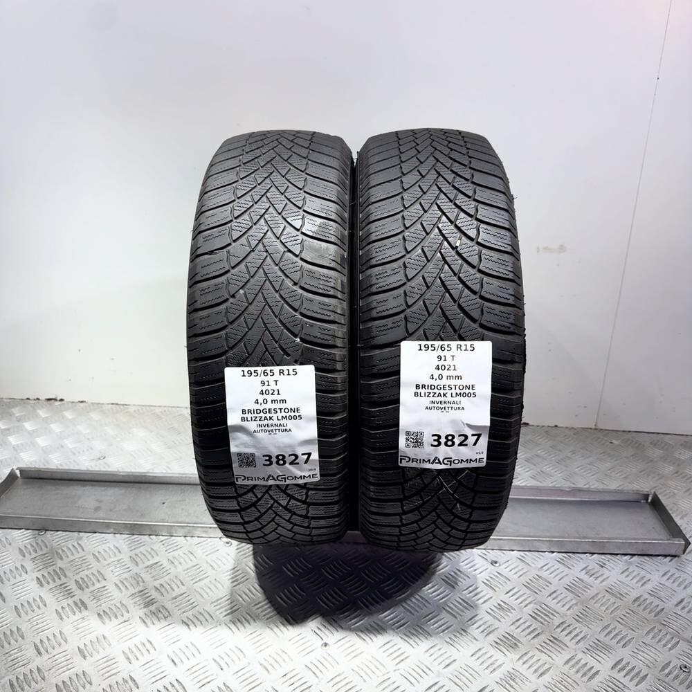 Gomme Usate 195 65 R15 91T Bridgestone Blizzak LM005 Invernali