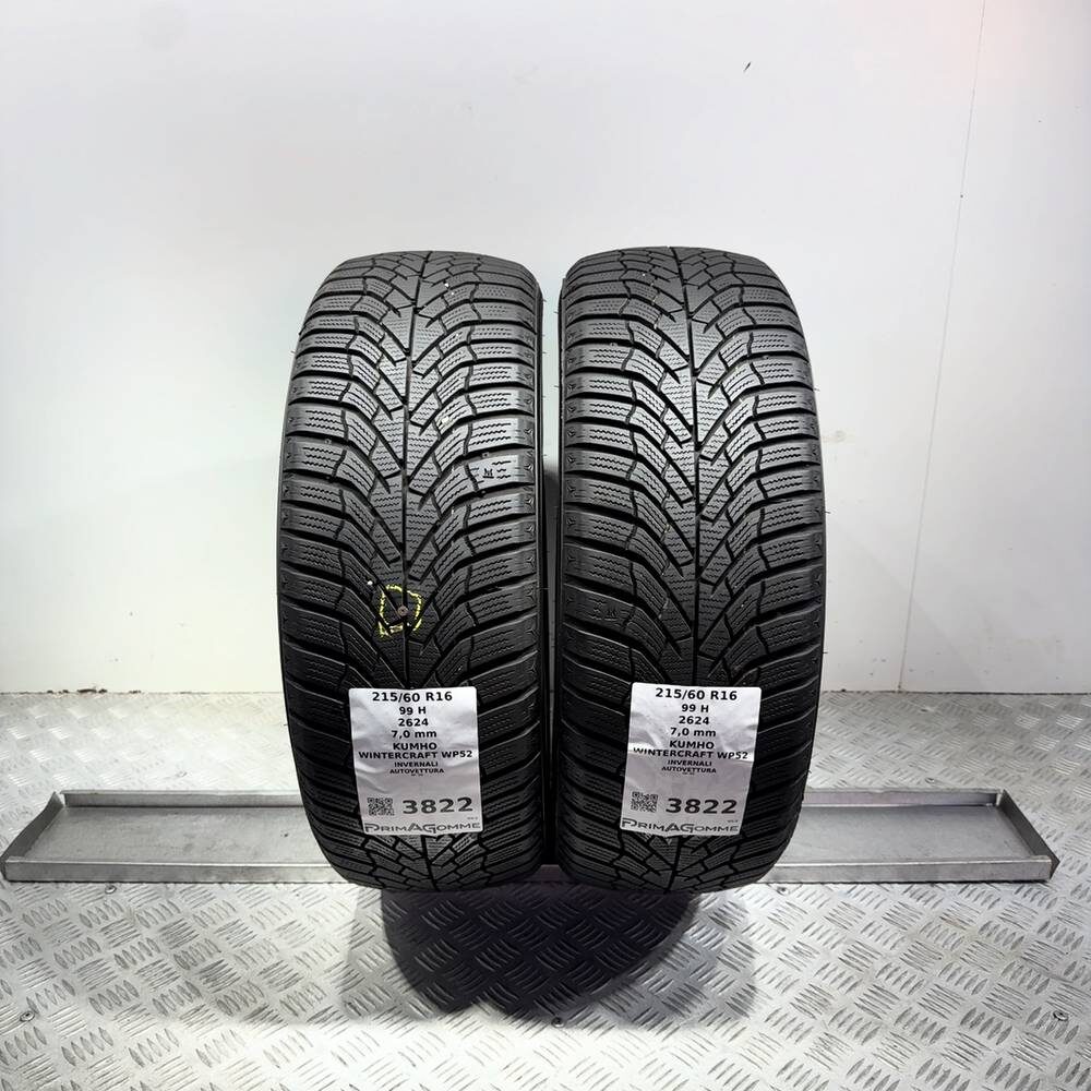 Gomme Usate 215 60 R16 99H Kumho Wintercraft WP52 98% Invernali