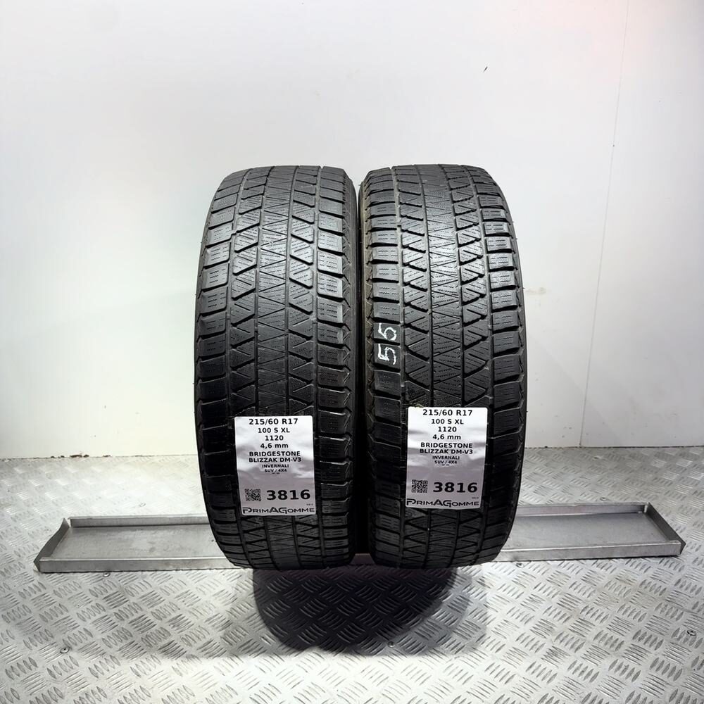 Gomme Usate 215 60 R17 XL 100S Bridgestone Blizzak DM-V3 Invernali