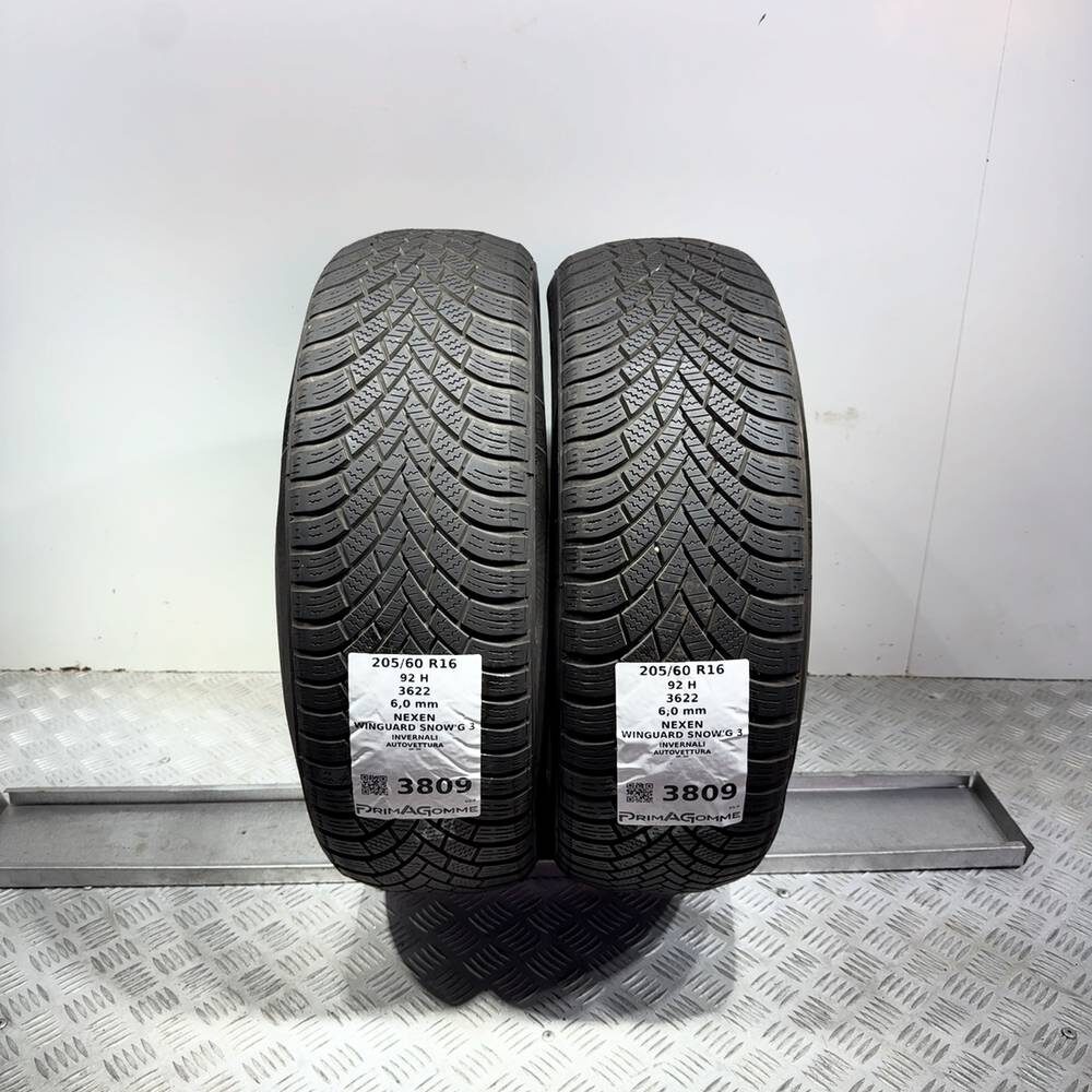 Gomme Usate 205 60 R16 92H Nexen Winguard Snow’G 3 86% Invernali