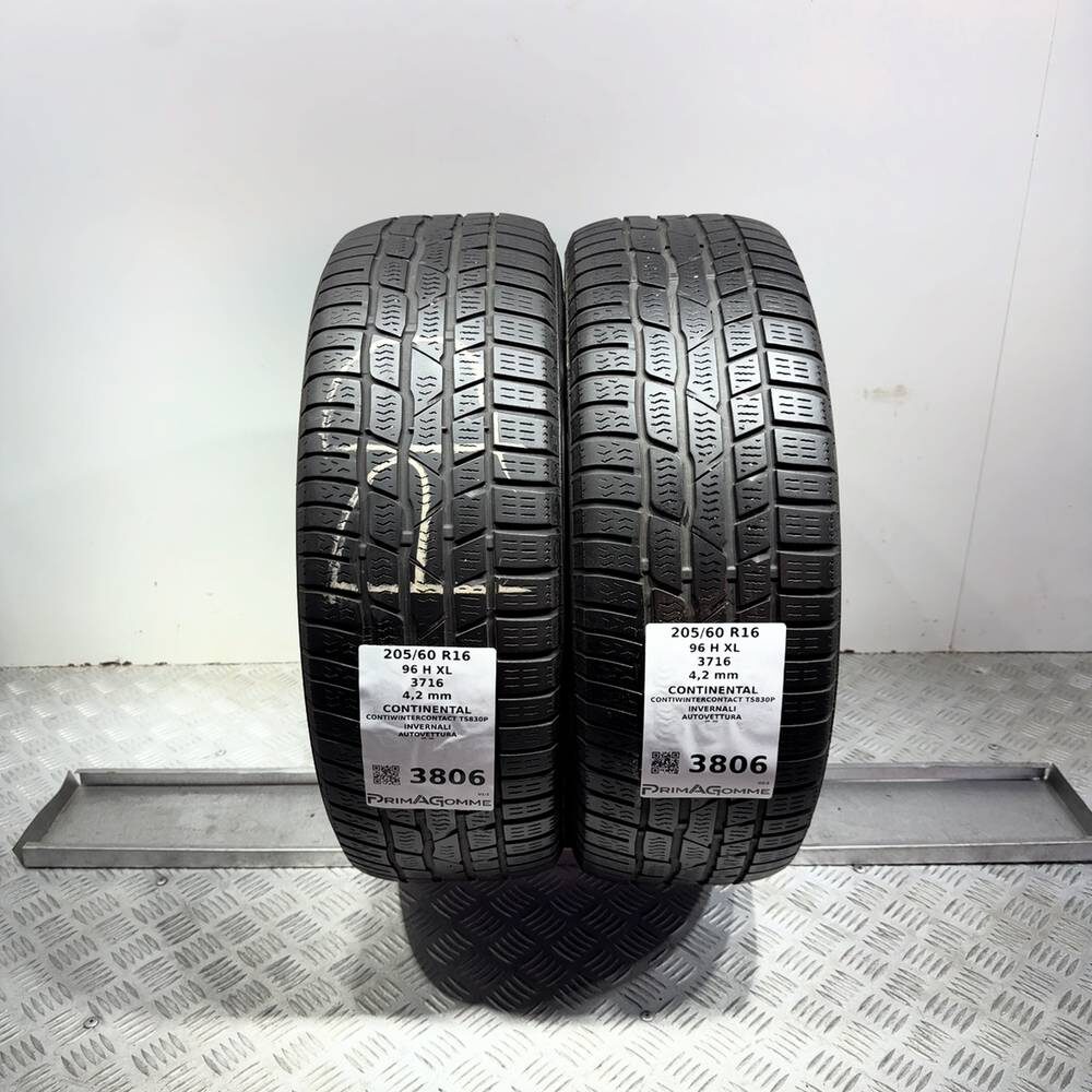 Gomme Usate 205 60 R16 96H XL Continental Contiwintercontact TS830P Invernali