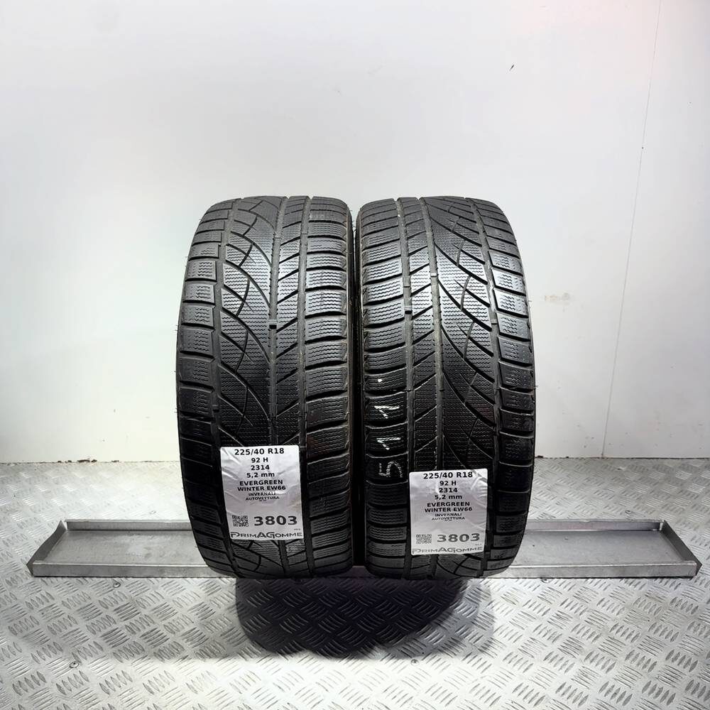Gomme Usate 225 40 R18 92H Evergreen Winter EW66 74% Invernali