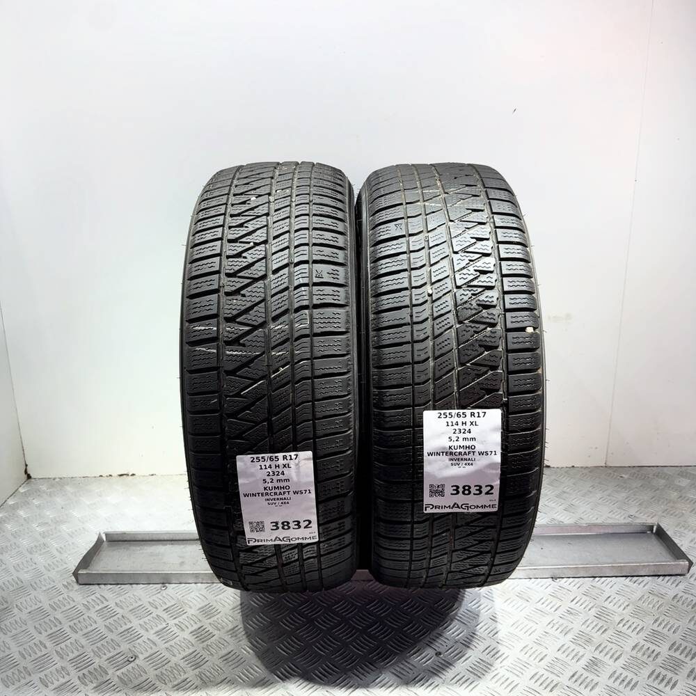 Gomme Usate 255 65 R17 114H XL Kumho Wintercraft WS71 74% Invernali