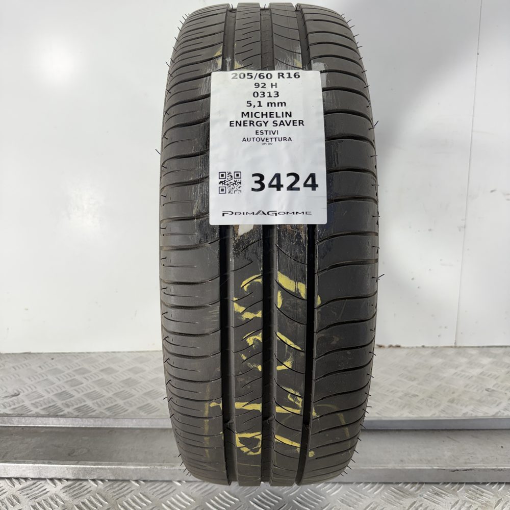 Gomma Usata 205 60 R16 92H MICHELIN ENERGY SAVER 73% Estivo