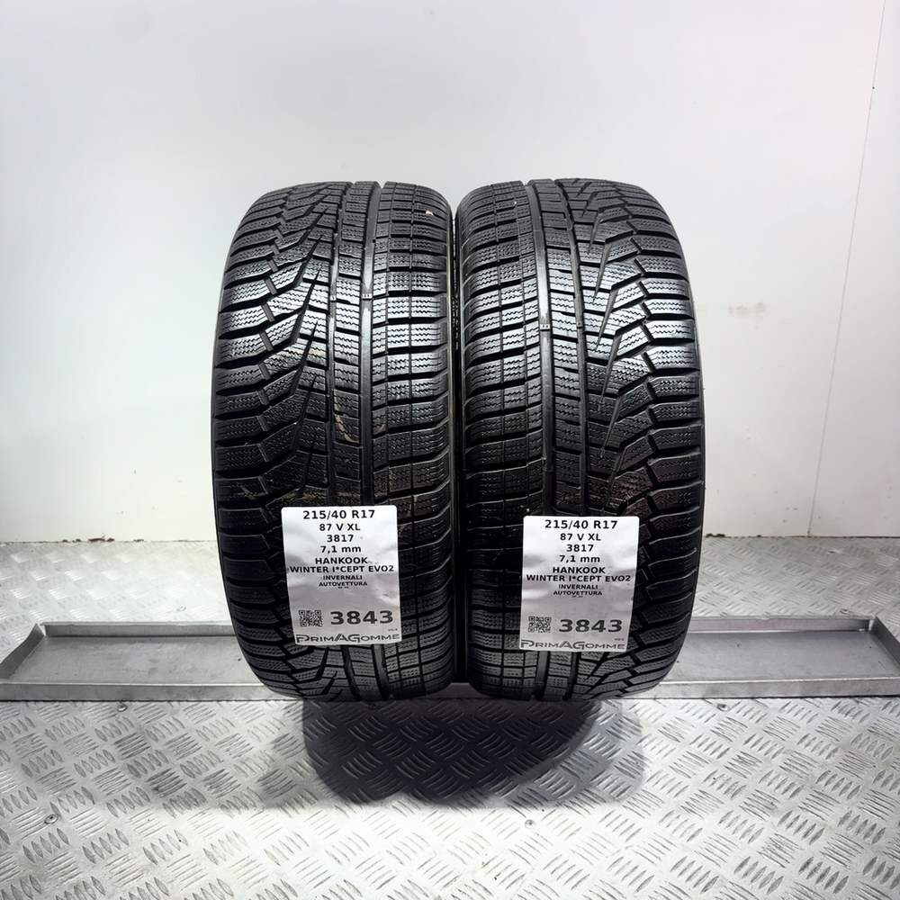 Gomme Usate 215 40 R17 87V XL Hankook Winter I*Cept Evo2 98% Invernali