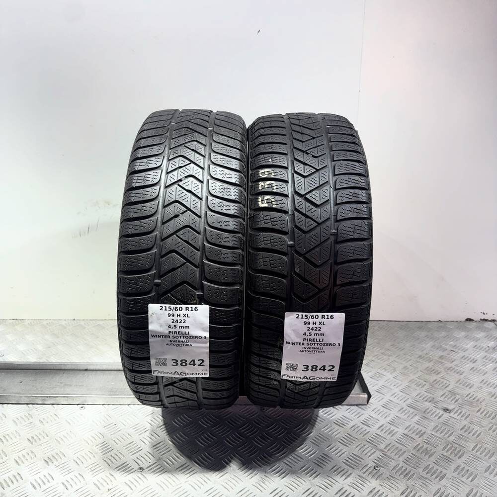 Gomme Usate 215 60 R16 99H XL Pirelli Winter Sottozero 3 Invernali