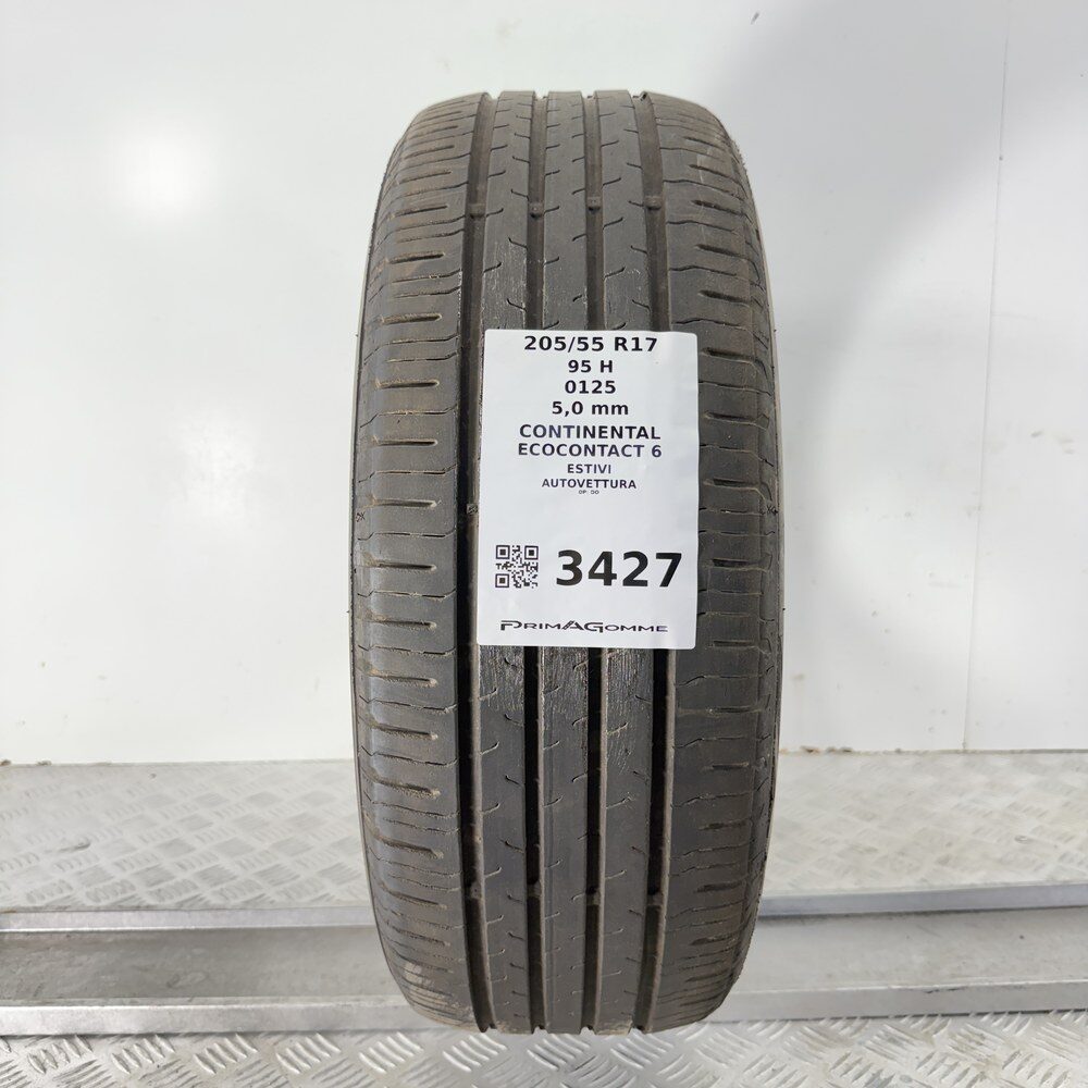 Gomma Usata 205 55 R17 XL 95H CONTINENTAL ECOCONTACT 6 71% Estivo