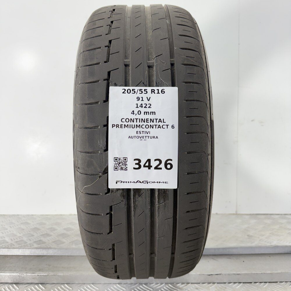 Gomma Usata 205 55 R16 91V CONTINENTAL PREMIUMCONTACT 6 Estivo