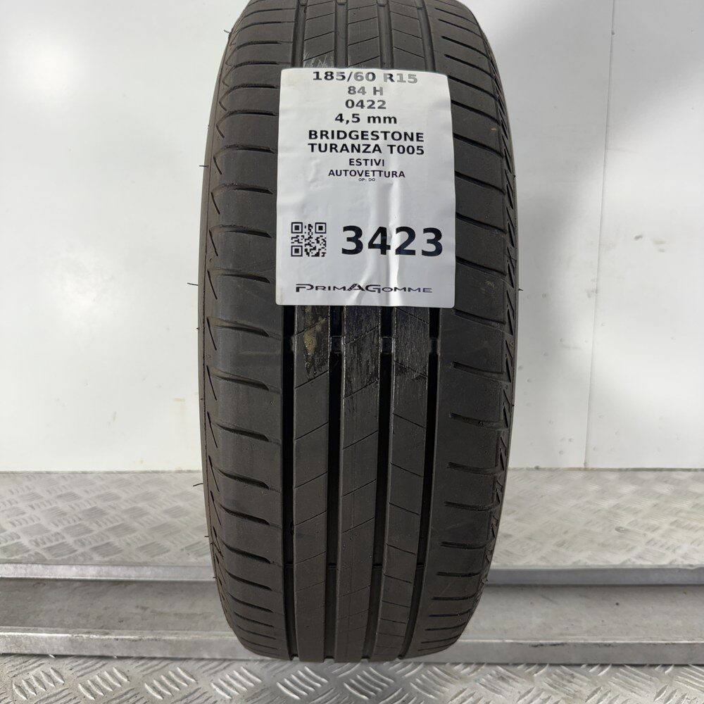 Gomma Usata 185 60 R15 84H BRIDGESTONE TURANZA T005 Estivo