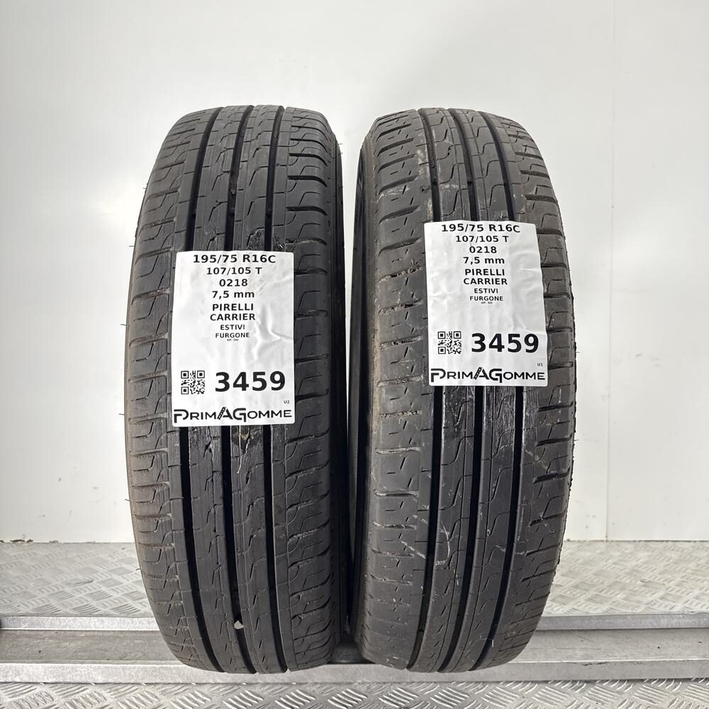Gomme Usate 195 75 R16C 107/105T PIRELLI CARRIER 98% Estive