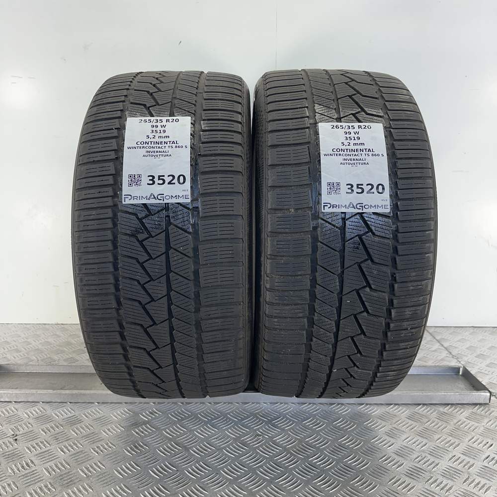 Gomme Usate 265 35 R20 99W XL Continental Wintercontact TS 860 S 74% Invernali