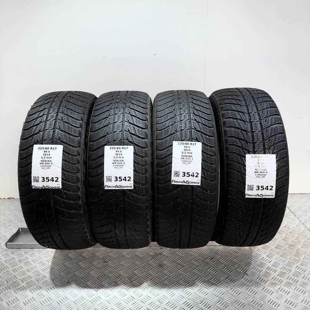 Gomme Usate 225 60 R17 99V Nokian WR SUV 3 74% 4 Stagioni