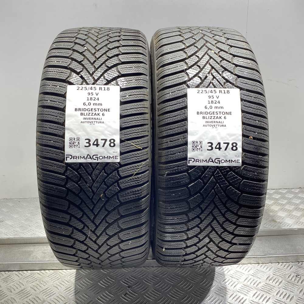 Gomme Usate 225 45 R18 95V Bridgestone Blizzak 6 86% Invernali