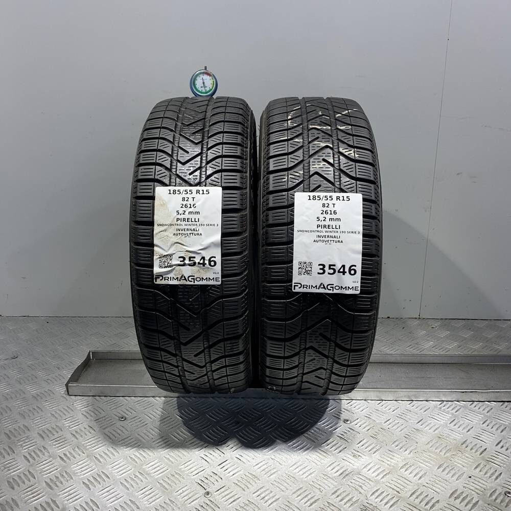 Gomme Usate 185 55 R15 82T Pirelli Snowcontrol Winter 190 Serie 3 74% Invernali