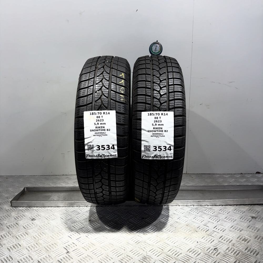 Gomme Usate 185 70 R14 88T Riken Snowtime B2 84% Invernali
