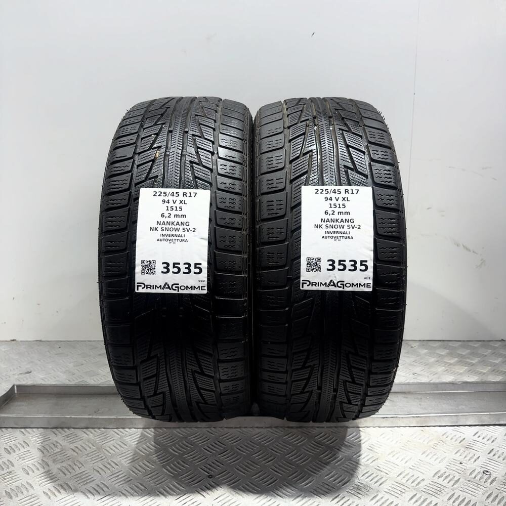 Gomme Usate 225 45 R17 94V XL Nankang NK Snow SV-2 89% Invernali