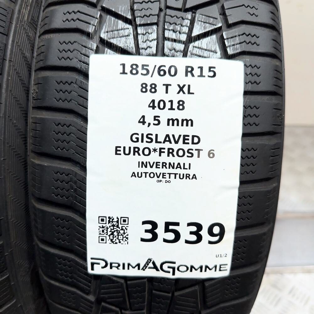 Gomme Usate 185 60 R15 88T XL Gislaved Euro*Frost 6 Invernali - immagine 3