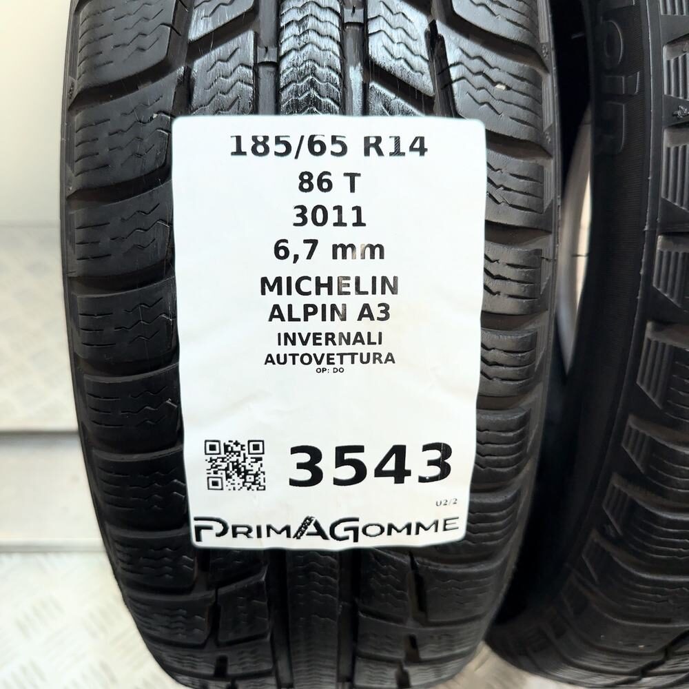 Gomme Usate 185 65 R14 86T Michelin Alpin A3 96% Invernali - immagine 2