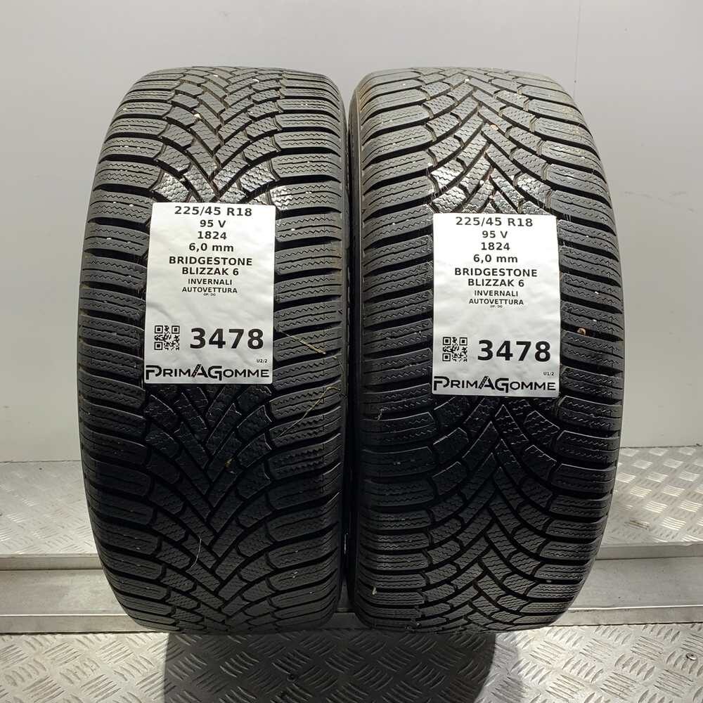 Gomme Usate 225 45 R18 95V Bridgestone Blizzak 6 86% Invernali - immagine 2
