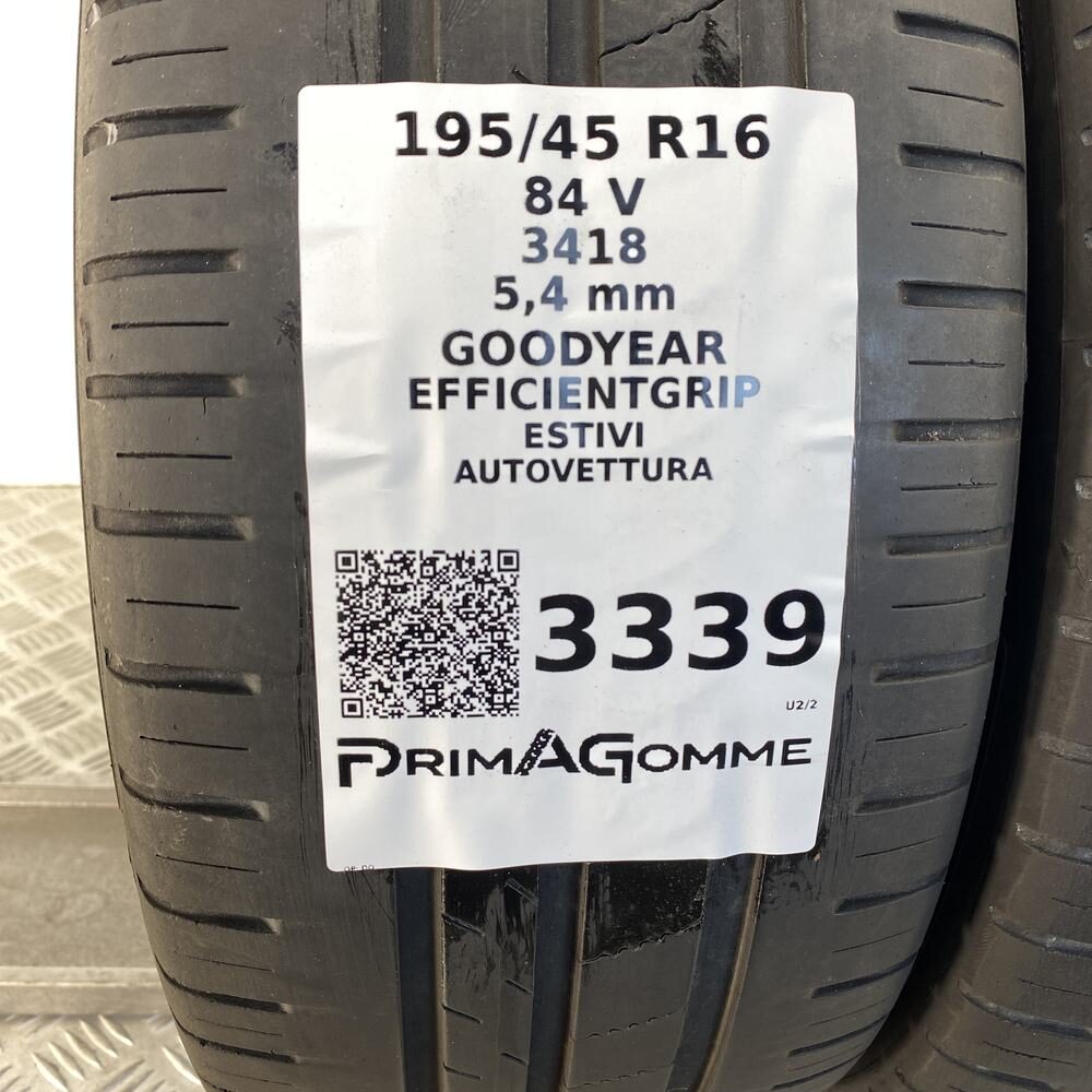 Gomme Usate 195 45 R16 84V Goodyear EfficientGrip 77% Estive - immagine 3