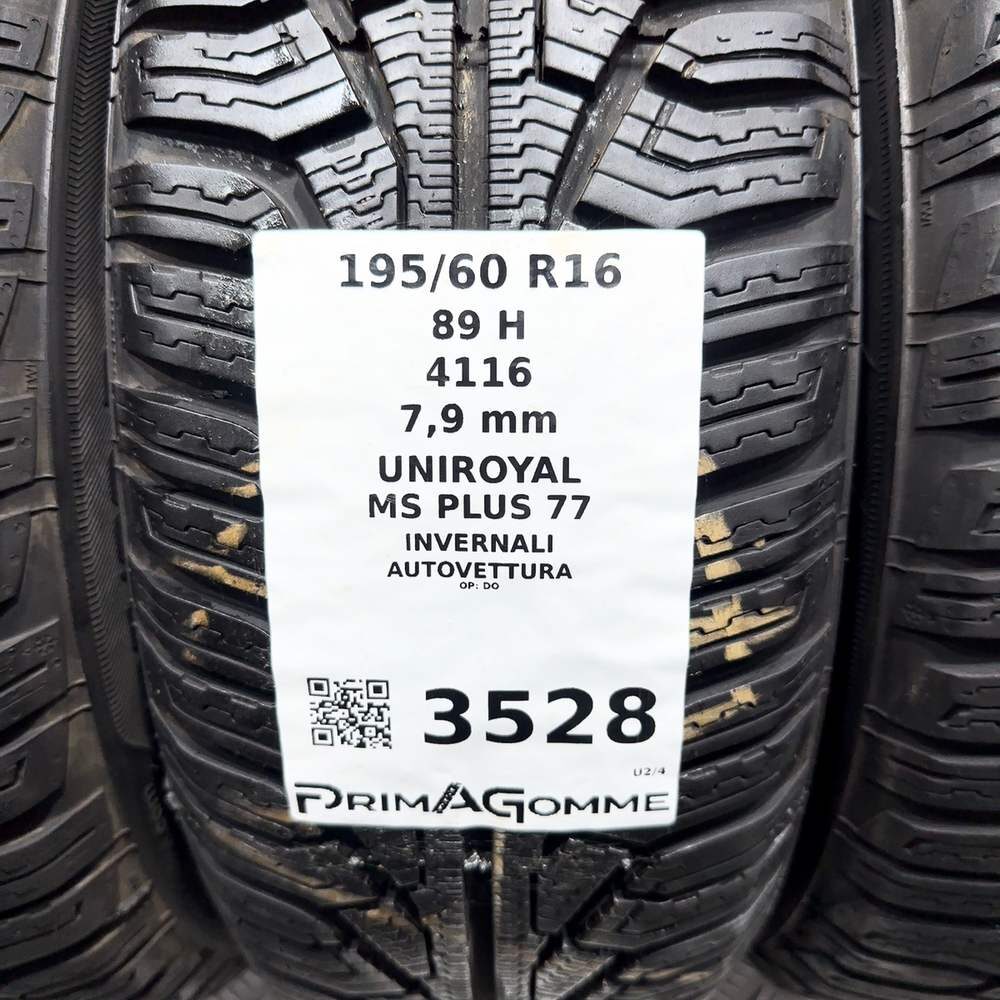 Gomme Usate 195 60 R16 89H Uniroyal MS Plus 77 79% Invernali - immagine 3