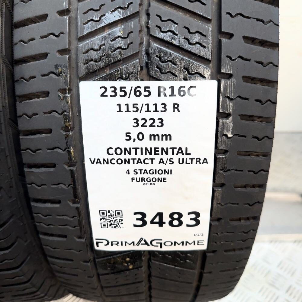 Gomme Usate 235 65 R16C 115/113R Continental Vancontact A/S Ultra 71% 4 Stagioni - immagine 3