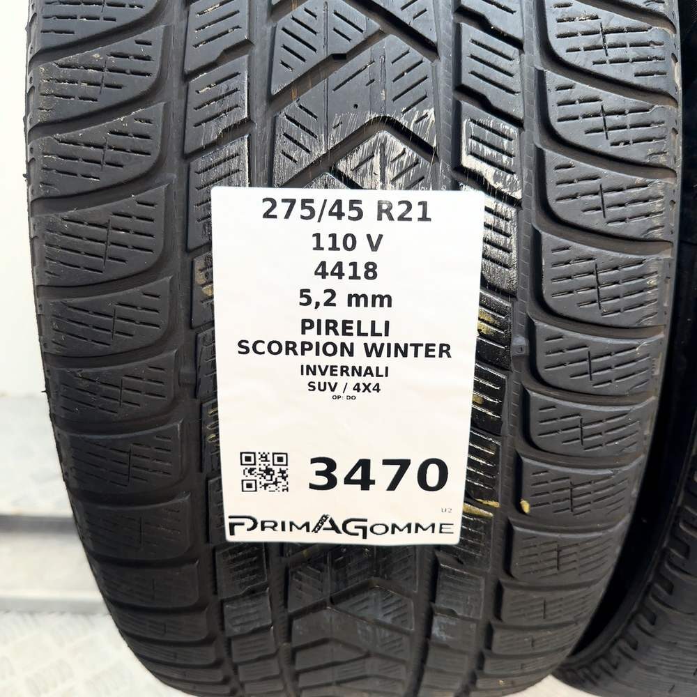 Gomme Usate 275 45 R21 110V Pirelli Scorpion Winter 74% Invernali - immagine 3
