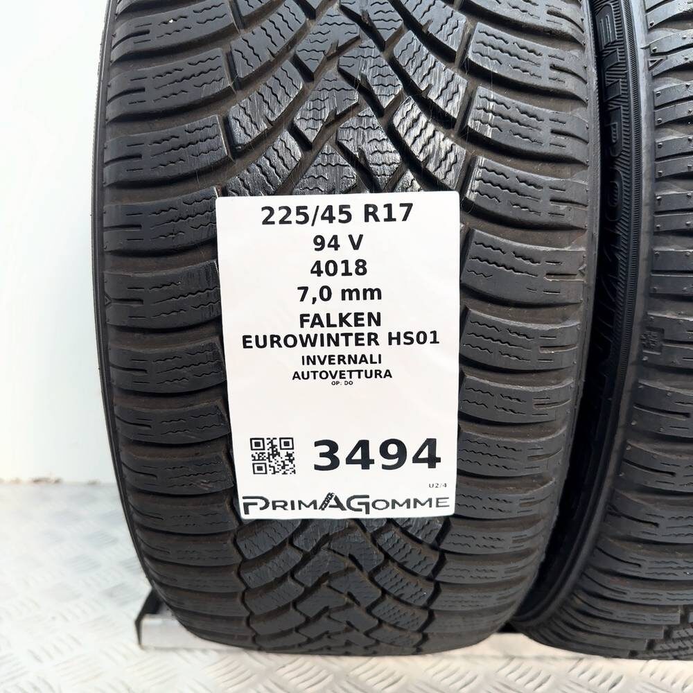 Gomme Usate 225 45 R17 XL 94V Falken Eurowinter HS01 98% Invernali - immagine 3