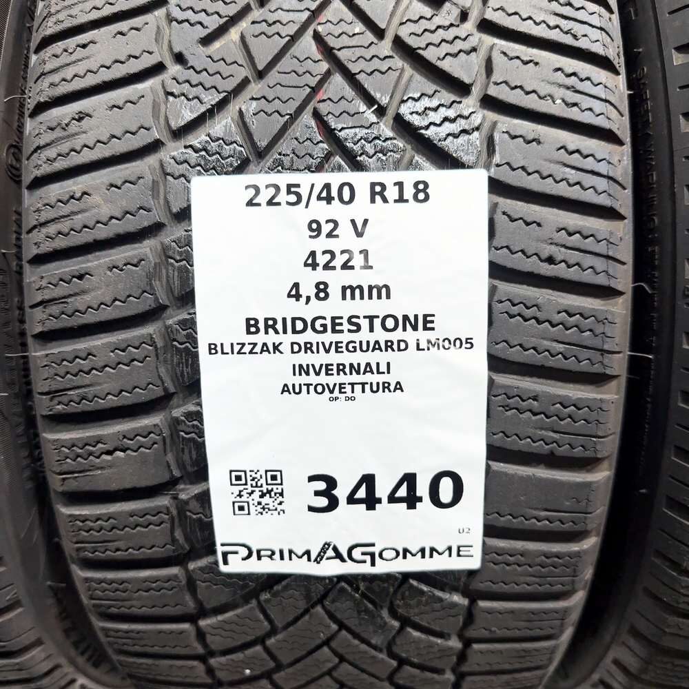 Gomme Usate 225 40 R18 92V XL Bridgestone Blizzak Driveguard LM005 Invernali - immagine 3