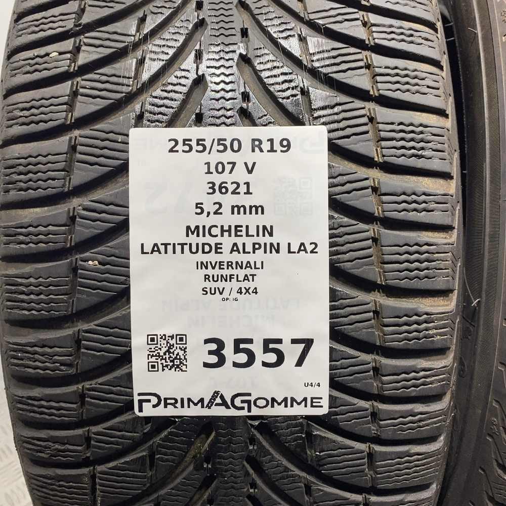 Gomme Usate 255 50 R19 107V XL Michelin Latitude Alpin LA2 RunFlat 74% Invernali - immagine 3