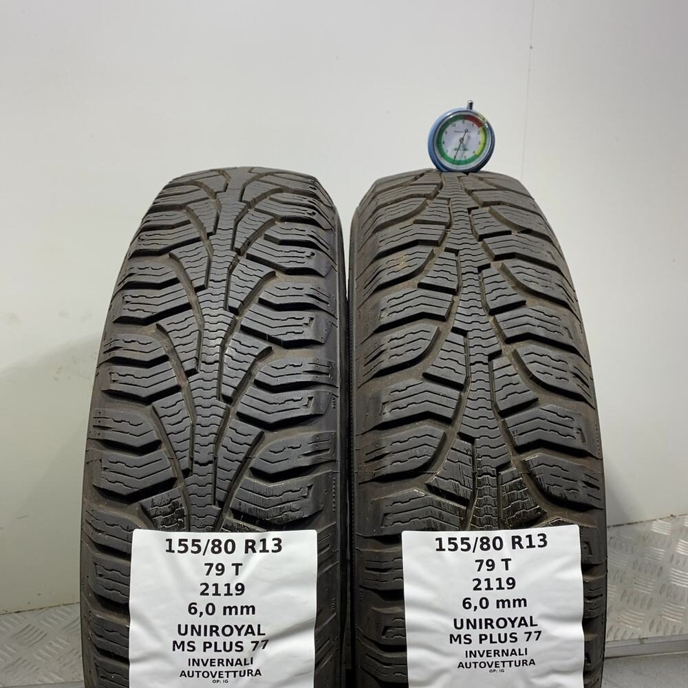 Gomme Usate 155 80 R13 79T Uniroyal MS Plus 77 86% Invernali - immagine 3