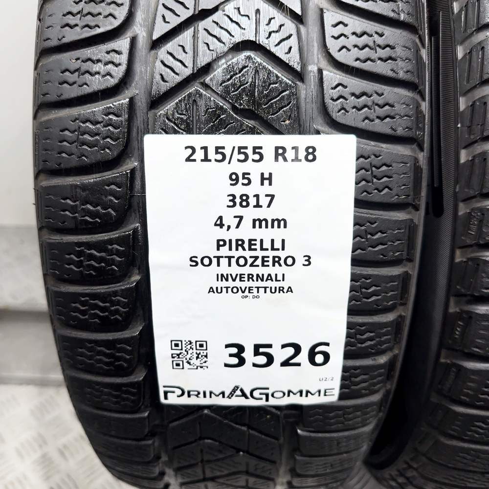 Gomme Usate 215 55 R18 95H Pirelli Sottozero 3 Invernali - immagine 3