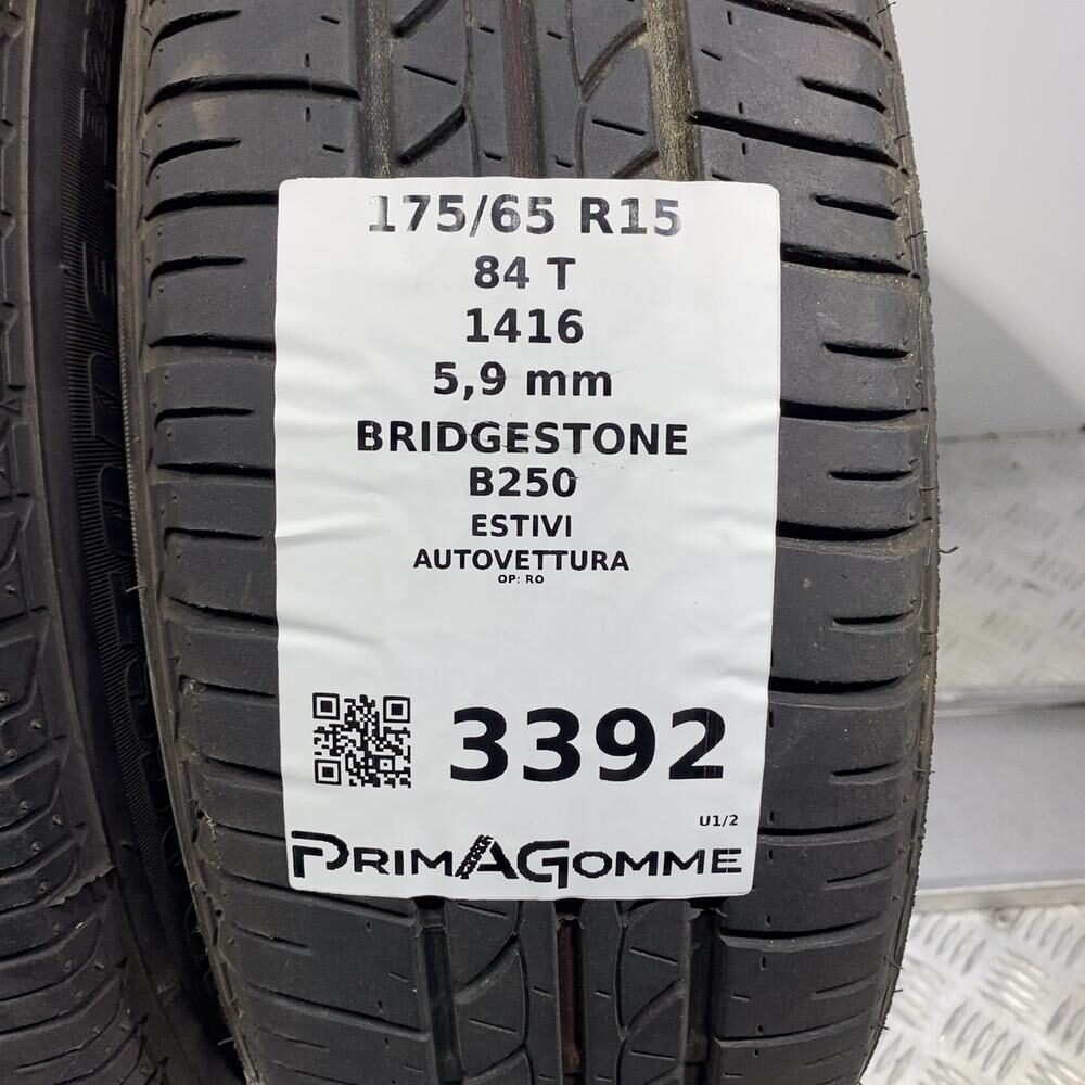 Gomme Usate 175 65 R15 84T Bridgestone B250 84% Estive - immagine 3