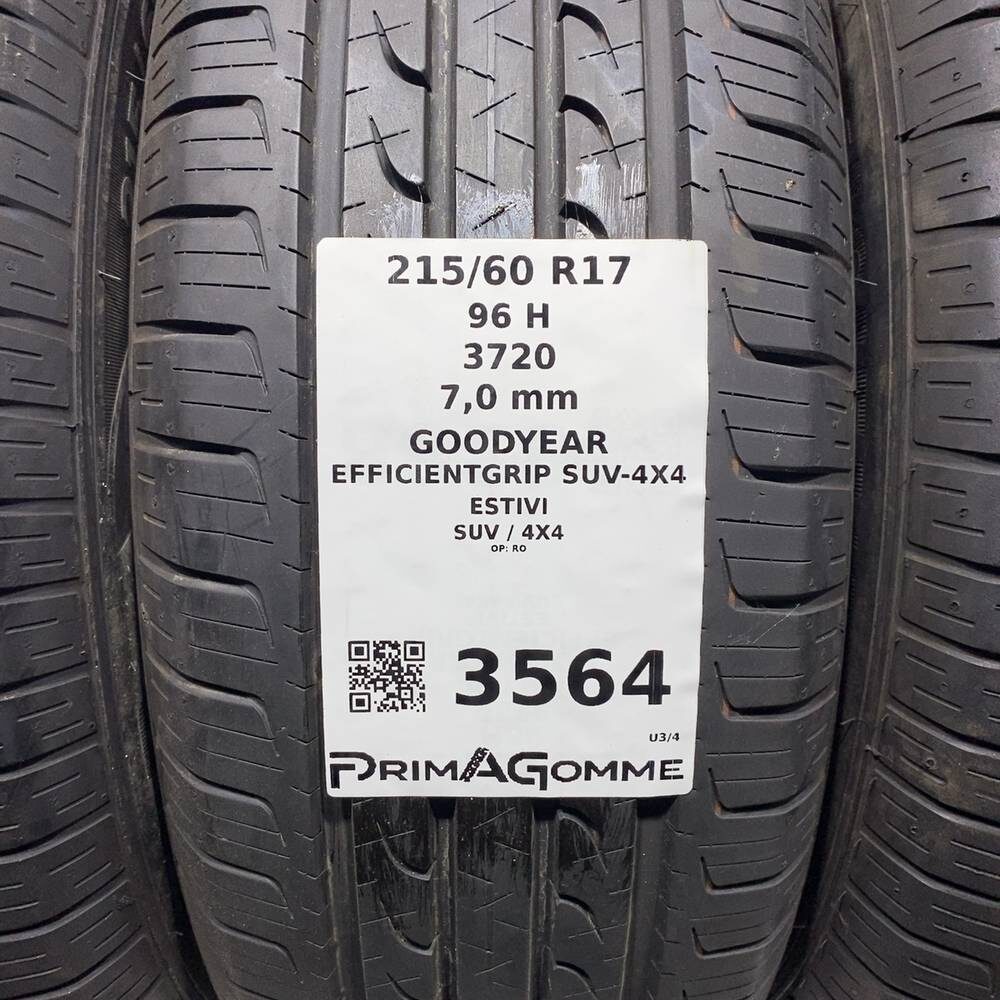 Gomme Usate 215 60 R17 96H Goodyear Efficientgrip Suv-4X4 98% Estive - immagine 3