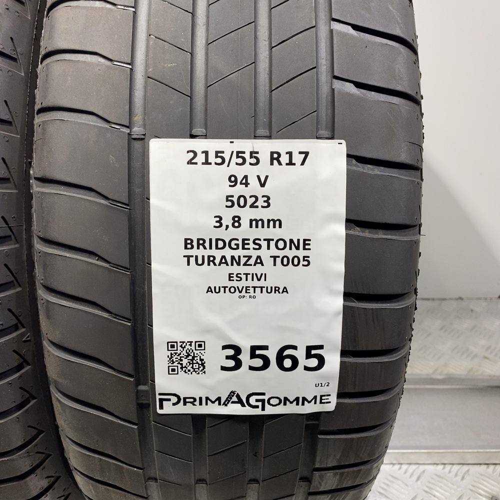Gomme Usate 215 55 R17 94V Bridgestone Turanza T005 Estive - immagine 3