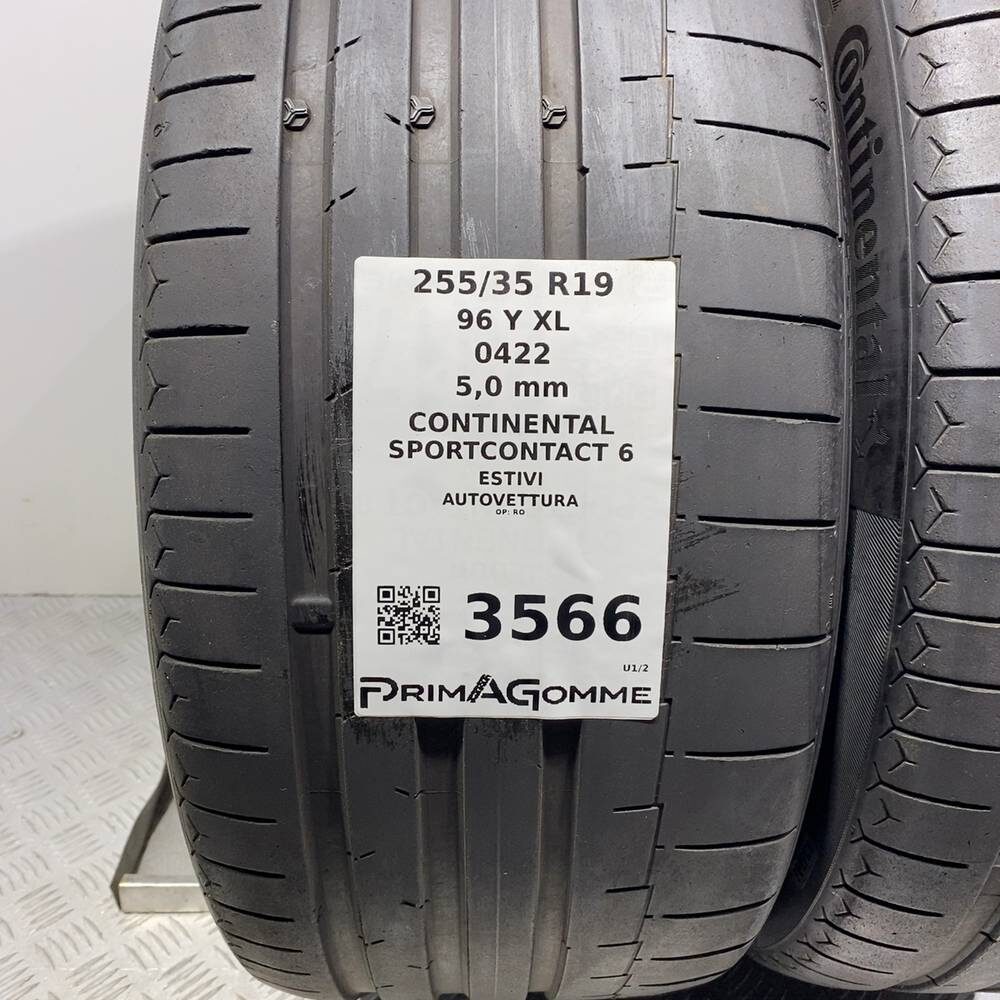 Gomme Usate 255 35 R19 96Y XL Continental Sportcontact 6 71% Estive - immagine 3