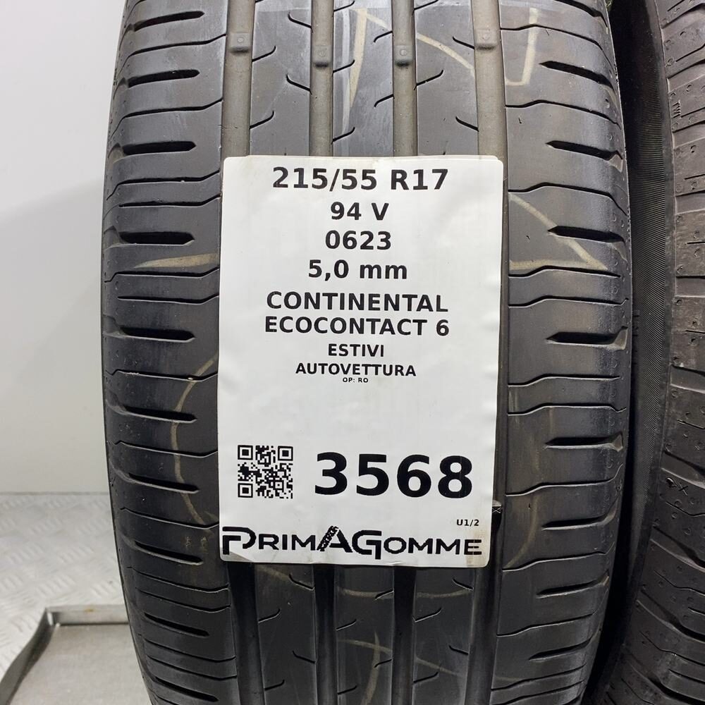 Gomme Usate 215 55 R17 94V Continental Ecocontact 6 71% Estive - immagine 3