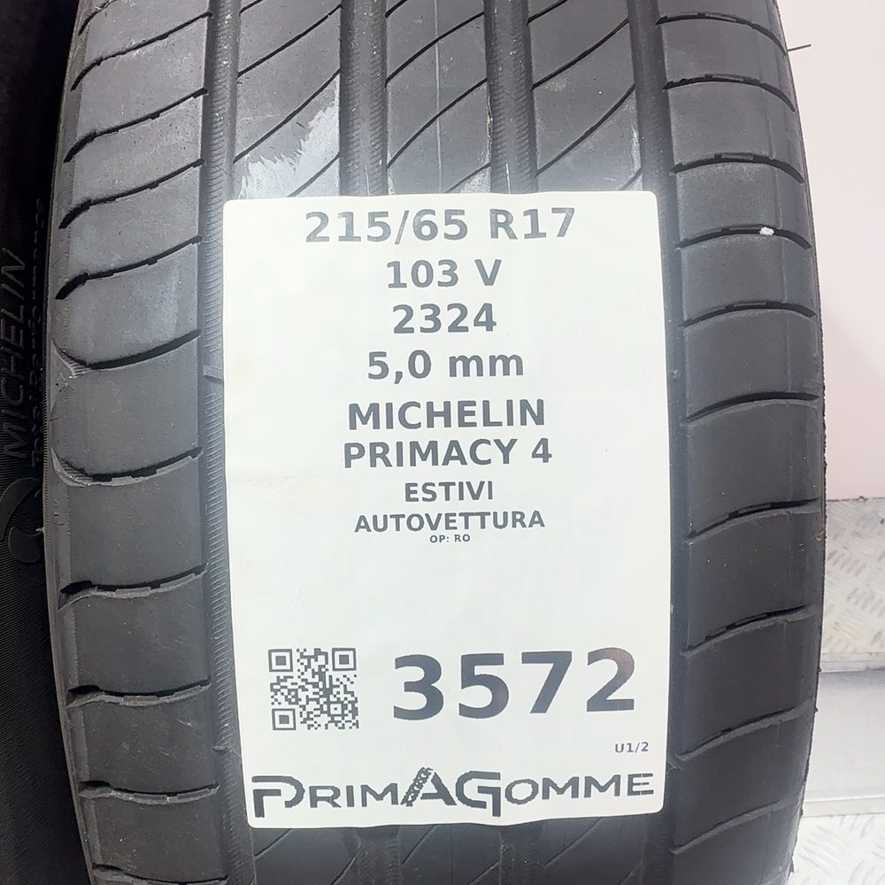Gomme Usate 215 65 R17 103V XL Michelin Primacy 4 71% Estive - immagine 3