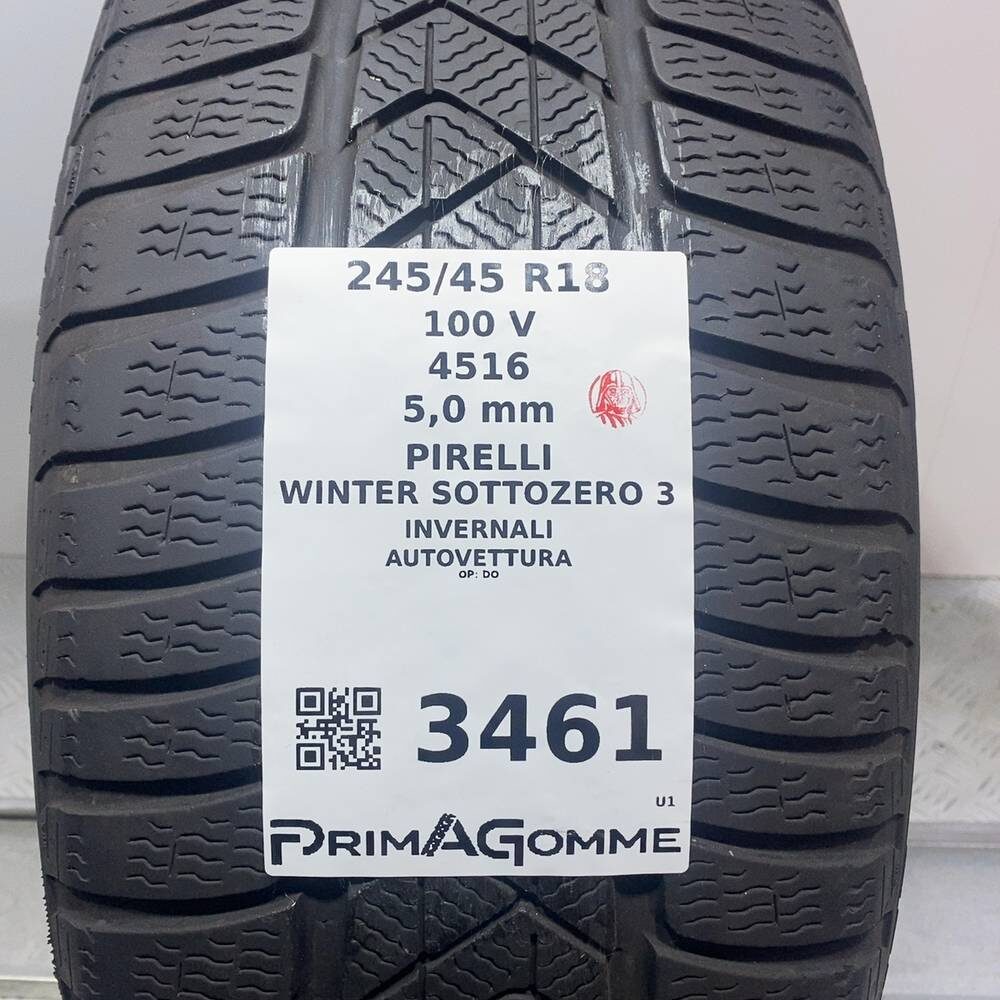 Gomme Usate 245 45 R18 100V Pirelli Winter Sottozero 3 RunFlat 71% Invernali - immagine 3