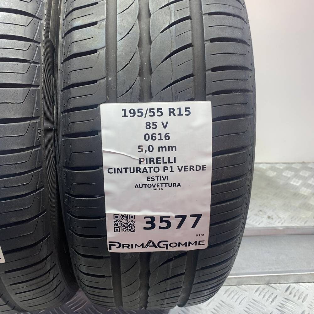 Gomme Usate 195 55 R15 85V Pirelli Cinturato P1 Verde 71% Estive - immagine 3