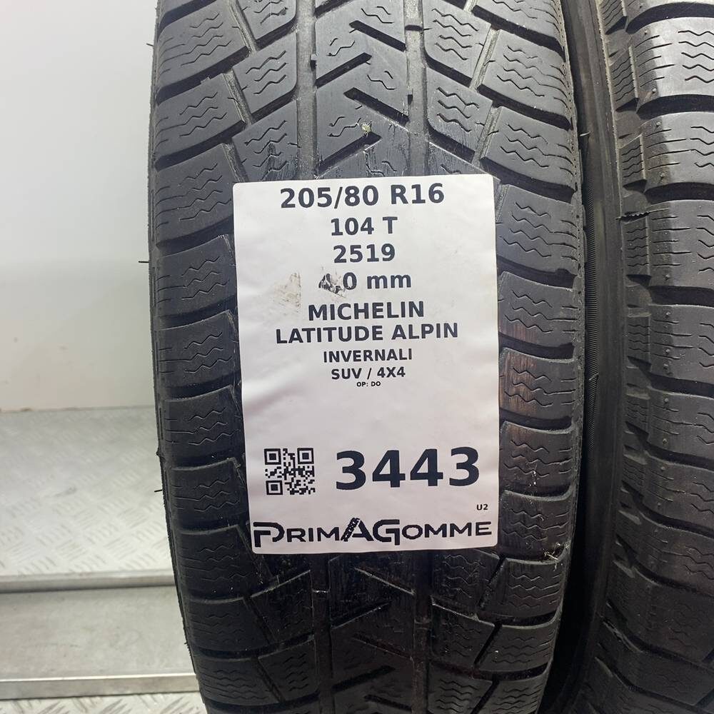 Gomme Usate 205 80 R16 104T Michelin Latitude Alpin Invernali - immagine 3