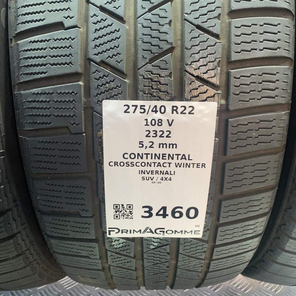 Gomme Usate 275 40 R22 108V XL Continental Crosscontact Winter 74% Invernali - immagine 3