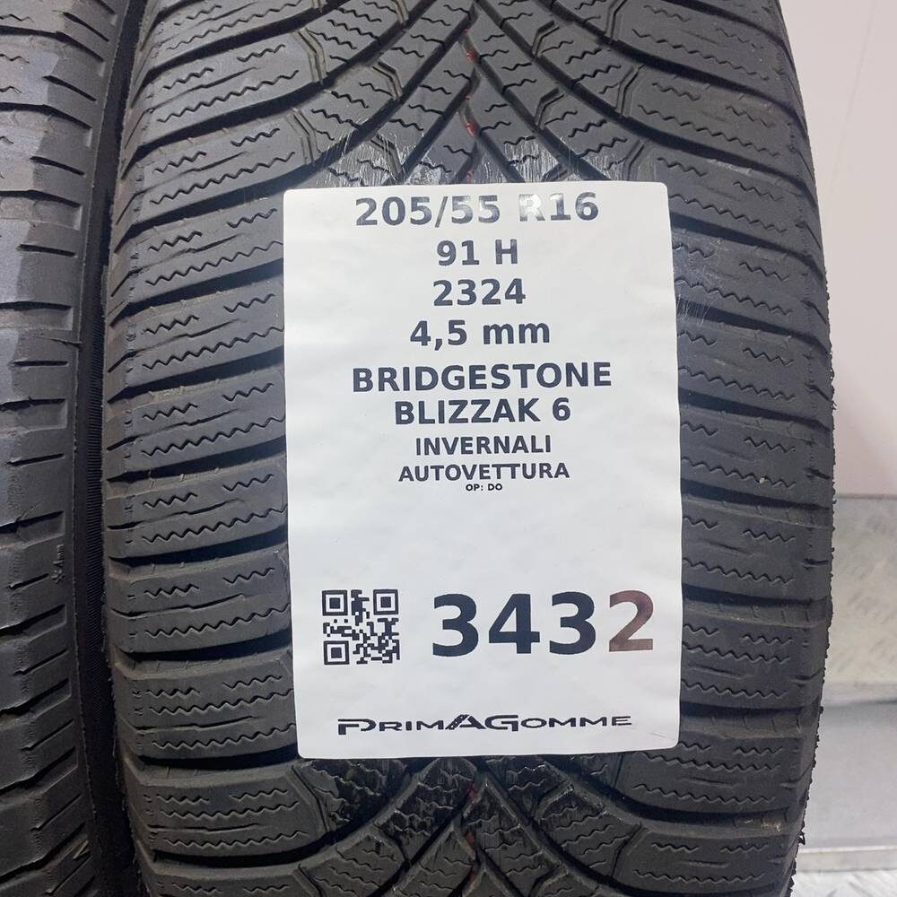 Gomme Usate 205 55 R16 91H Bridgestone Blizzak 6 Invernali - immagine 3