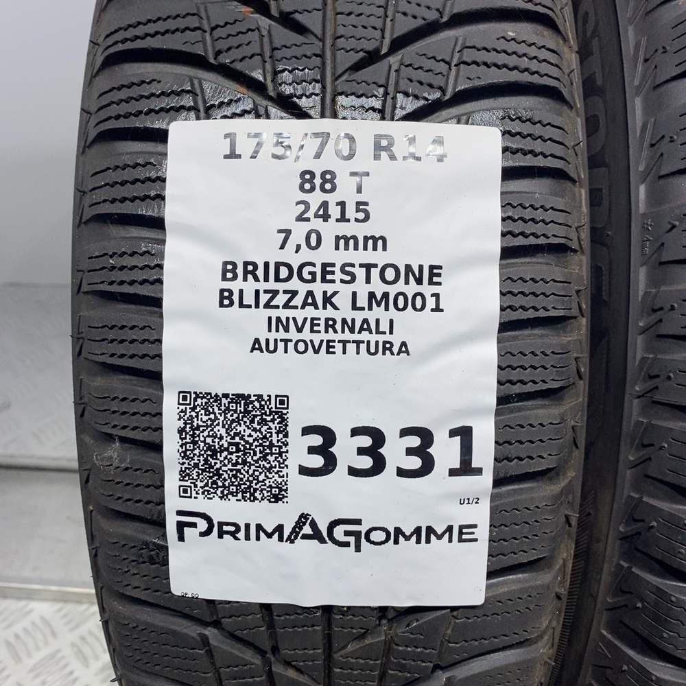 Gomme Usate 175 70 R14 88T XL Bridgestone Blizzak LM001 98% Invernali - immagine 3