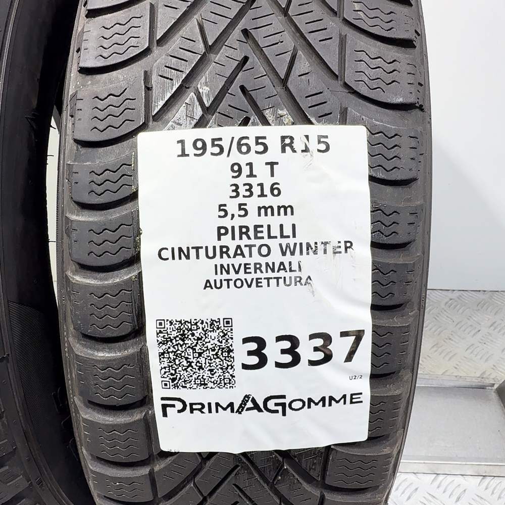 Gomme Usate 195 65 R15 91T Pirelli Cinturato Winter 79% Invernali - immagine 3